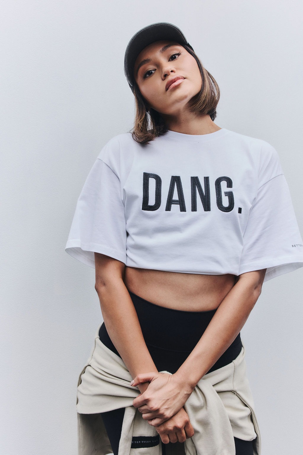 DANG Cropped Tee White - Image 2