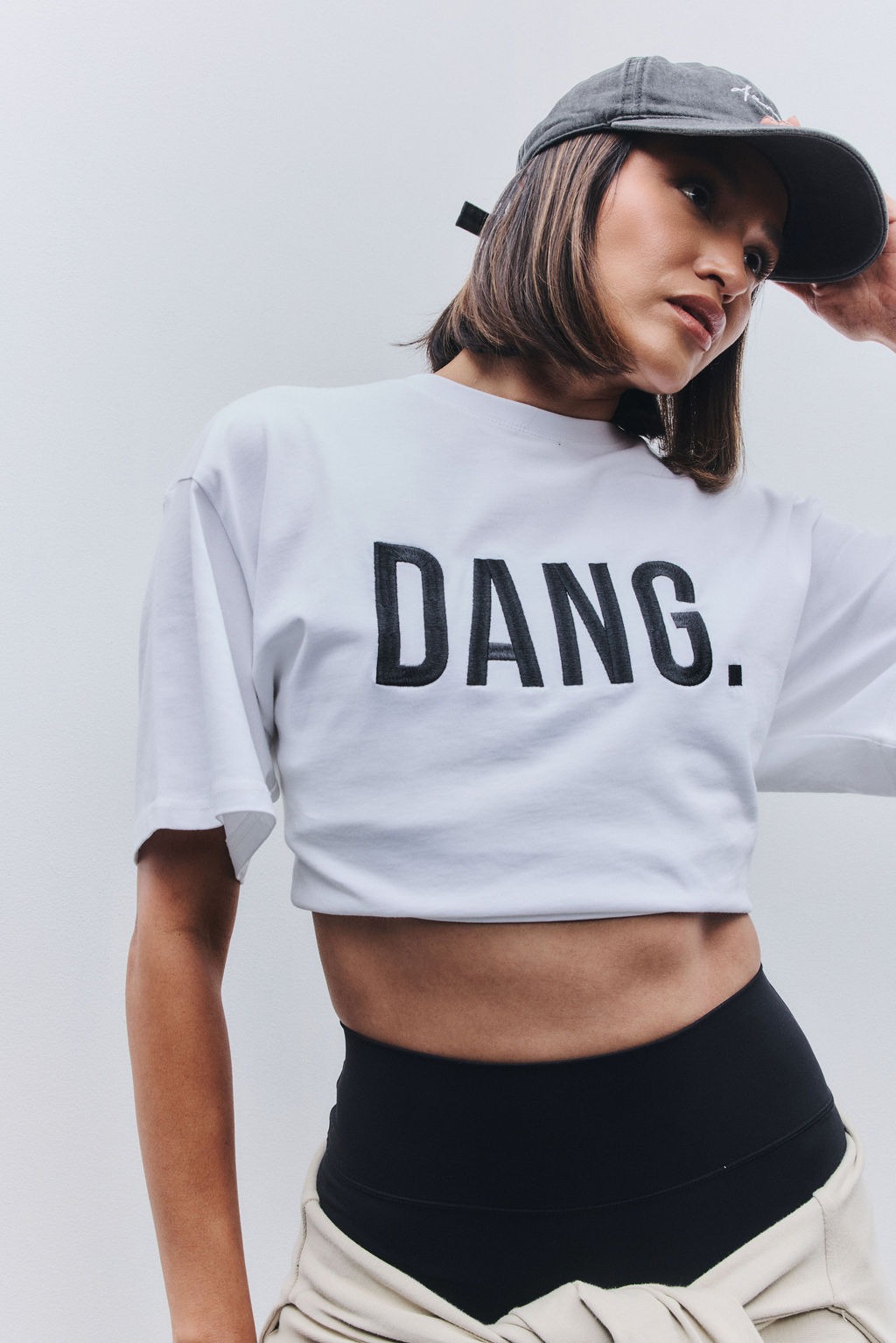 DANG Cropped Tee White - Image 3