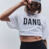 DANG Cropped Tee White - Image 4