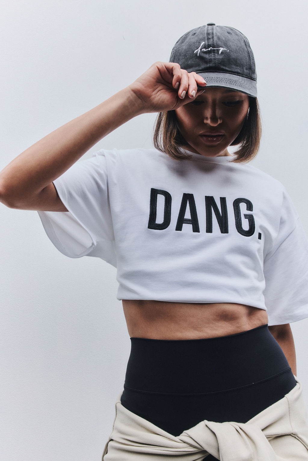 DANG Cropped Tee White - Image 4