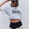 DANG Cropped Tee White - Image 5