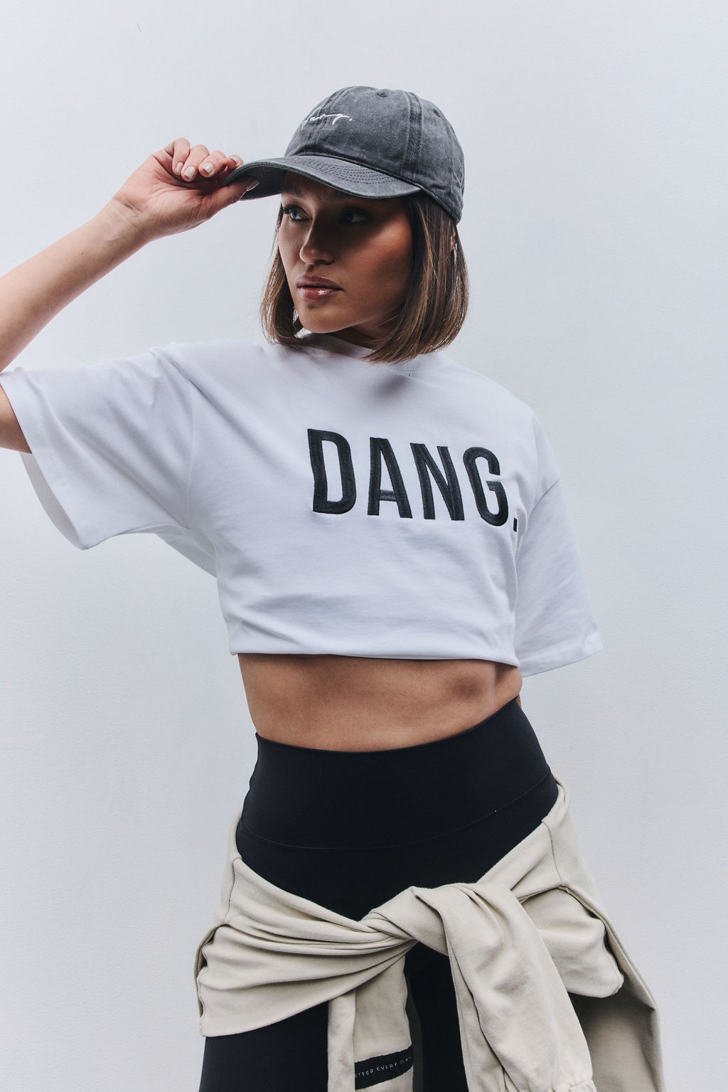 DANG Cropped Tee White - Image 5